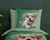 good morning Kinderbettwäsche Mambo, Renforcé, 2 teilig, Baumwolle, Renforcé, Wendeoptik, Kind, Hund, Grün Bild 3