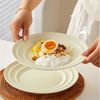 JIWOO Teller 4er Ø21,4cm, Salatteller Frühstücksteller Pastateller Dessertteller, (4 St), Keramik Hochwertiges Tellerset Gelb Mikrowellen spülmaschinenfest Bild 3
