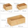 Relaxdays 5er Set Ordnungsboxen Bambus Bild 4