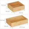 Relaxdays 5er Set Ordnungsboxen Bambus Bild 5
