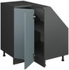 Eck-Küchenschrank für Dachschrägen R-Line Blau-Grau 75.6 cm mit 1 Tür Vicco Bild 4
