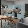 Eck-Küchenschrank für Dachschrägen R-Line Blau-Grau 75.6 cm mit 1 Tür Vicco Bild 3