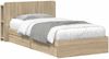vidaXL Bettgestell mit Stauraum Sonoma-Eiche 90 x 190 cm Holzwerkstoff 3433543 Bild 2