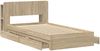 vidaXL Bettgestell mit Stauraum Sonoma-Eiche 90 x 190 cm Holzwerkstoff 3433543 Bild 4