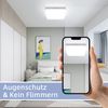 ZMH LED Deckenleuchte 22CM quadratisch Badezimmerlampe IP54 18W weiß 5000K Bild 2