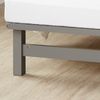 Holzbett 140x200 mit Matratze Holzbettrahmen Palettenbett Grau Doppelbett Bett Massiv Holz Bettgestell Bild 5