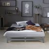 Holzbett 140x200 mit Matratze Holzbettrahmen Palettenbett Grau Doppelbett Bett Massiv Holz Bettgestell Bild 2
