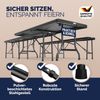 Casaria 'Malmö' Bierzeltgarnitur, 3-teilig, klappbar, Polyrattan schwarz, 180 x 75 x 73 cm Bild 3