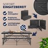 Casaria 'Malmö' Bierzeltgarnitur, 3-teilig, klappbar, Polyrattan schwarz, 180 x 75 x 73 cm Bild 4
