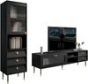 Wohnzimmer-Set Virento II (Farbe: Schwarz) Bild 2