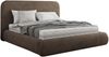 Bett mit Stauraum Polsterbett BENEA CLASSIC, Doppelbett mit Lattenrost Gepolstertes Kopfteil Gasdruckfeder Schlafzimmerbett - 200 x 200 cm - Braun Velvet Bild 5