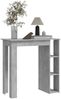 Bartisch, Stehtisch, Bistrotisch mit Regal Betongrau 102x50x103,5 cm Holzwerkstoff Bild 5