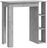 Bartisch, Stehtisch, Bistrotisch mit Regal Betongrau 102x50x103,5 cm Holzwerkstoff Bild 2