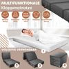 KESSER® Klappmatratze Gästematratze 3-fach Faltmatratze faltbar zum Sitzhocker | Schaumstoff 25kg/m³ extra dick 15cm atmungsaktiv waschbar abnehmbarer Bezug | Matratze inkl. Camping Tragetasche Anthrazit, 75 x 195 x 15 cm Bild 1