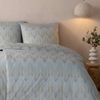 Estella Mako Jersey Bettwäsche 135x200 Cielo grau Zickzack silber 6613-810 Bild 5