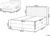 Boxspringbett mit Stauraum DAME Samtstoff Taupe 160 x 200 cm Bild 2