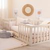 roba Montessori Bodenbett 70 x 140 inkl. Lattenrost & Rausfallschutz - Stone Washed Bild 5