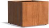 Adezz Pflanzgefäß Carrez mit Rollen aus Corten-Stahl Pflanzkübel Größe 100x100x60 cm Bild 5