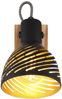 Wandlampe, Strahler, beweglich, Dekorschlitze, Holz, schwarz Bild 5