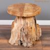 Beistelltisch FUNGO Bright ca. D40cm massiv Teak Naturholz Nachttisch Couchtisch Bild 3