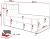 Boxspringbett 'Gladino Junior 1' gelb 100x200 cm Links Bild 5