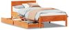vidaXL Massivholzbett ohne Matratze Wachsbraun 90x190 cm Kiefernholz 3301772 Bild 2