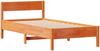 vidaXL Massivholzbett ohne Matratze Wachsbraun 90x190 cm Kiefernholz 3301772 Bild 5