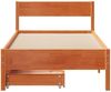 vidaXL Massivholzbett ohne Matratze Wachsbraun 90x190 cm Kiefernholz 3301772 Bild 4