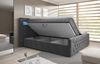 Ascona Boxspringbett mit LED-Beleuchtung, Blau-LED, 200 x 200 cm, Matratze H4, Grau Bild 2