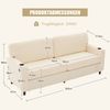 Kompakt-Sofa Cord, modular, Seitentasche, Getränkehalter, 3 Kissen, Dunkelgrau Bild 4