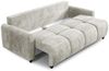 Sofa 3-Sitzer mit Schlaffunktion GIANA Stoff Soft Weiß Bild 4