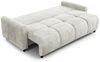 Sofa 3-Sitzer mit Schlaffunktion GIANA Stoff Soft Weiß Bild 5