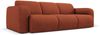 Micadoni Sofa Molino 3-Sitzer Strukturierter Stoff Orange Bild 2