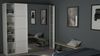 Dmora Kleiderschrank 2 Türen Catalina, Schlafzimmermöbel, Schrank, Garderobe, 243x61 h220 cm, Glänzendes Weiß Bild 2