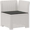 vidaXL 5-Sitzer Gartensofa mit Kissen Rattan-Look PP Weiß 3443899 Bild 4
