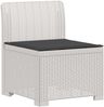vidaXL 5-Sitzer Gartensofa mit Kissen Rattan-Look PP Weiß 3443899 Bild 3