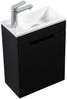 Badplaats Gäste-WC Waschtisch Set Thermis 40x22 cm Schwarz Matt - Badmöbel Set mit Waschbecken und Unterschrank, Vormontiert und mit Soft-Close Bild 5
