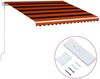 vidaXL Automatisch Einziehbare Markise 400×300 cm Orange und Braun 3051203 Bild 2