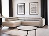 Ecksofa Alice mit Schlaffunktion und Bettkasten, Wohnlandschaft mit einstellbare Kopfstützen, Couch, Sofa, Bettsofa, Schlafsofa (Beige (Paros 02), Ecksofa Links) Bild 1