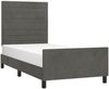 Einzelbettgestell Design für Erwachsene ohne Matratze Dunkelgrau 90x200 cm Samt d4709e Bild 3