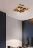 LED Deckenstrahler 4-flammig Silber antik & Gold mit Holz, Quadrat 39cm Bild 4