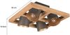LED Deckenstrahler 4-flammig Silber antik & Gold mit Holz, Quadrat 39cm Bild 3