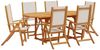 vidaXL 7-tlg. Garten-Essgruppe Massivholz Akazie und Textilene 3279287 Bild 2