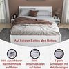 Inter Link - Bett mit Schubladen - Doppelbett 160x200 cm – Kojenbett mit Stauraum – Kiefer massivholz – 4 Schubladen und 2 Schubkasten – Inkl Lattenrost – Weiß lackiert – Efetivo 160x200 cm Bild 3