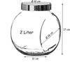 BigDean 3er Set 2 Liter Bonbonglas mit Schraubdeckel - Candy-Glas groß - Für Süßigkeiten, Kekse, Mehl-Aufbewahrung & Gewürze - Made in Germany - Spülmaschinenfest Bild 5