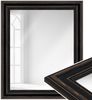 WANDStyle Wandspiegel H550 aus Massivholz in Schwarz 50 x 60 cm im Stil Antik Bild 1