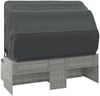 vidaXL 3-Sitzer-Gartensofa mit Dach und Fußhocker Grau Poly Rattan 362335 Bild 5