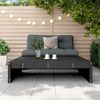 vidaXL Gartenhocker Schwarz 120x80 cm Massivholz Kiefer 825755 Bild 3