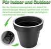 BigDean Blumentopf XXL ø60 cm Classic anthrazit - mit 360 Grad Rollen wiederverschließbarer Wasserablauf - wetterfester Kunststoff - Pflanzkübel groß Außen & Innen geeignet Bild 3