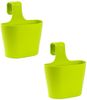 Engelland Blumenkasten Blumentopf zum Hängen (Vorteils-Set, 2 St, Fassungsvermögen je Topf 2,8 Liter), UV-Beständig, Frostbeständig, Wasserauffangschalen Bild 2
